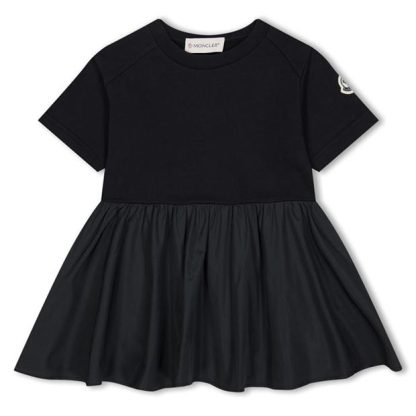 MONCLER Fit & Flare Dress Juniors Kids T-Shirt Dresses Black 999 for sale