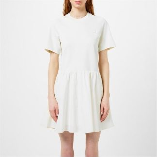 MONCLER Fit & Flare Mini Dress Women White 034  for sale