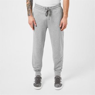 MONCLER Fleece Trackpants Men Closed Hem Jersey Jogging Bottoms Grey 986 for sale