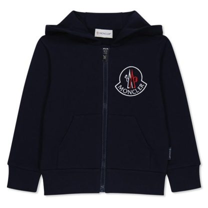 MONCLER Fleece Zip-Up Cardigan Kids Navy 778  for sale