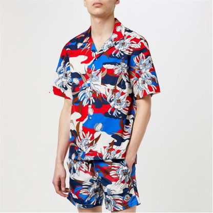 MONCLER Floral Shirt Men Multi S74  for sale