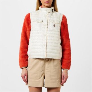 MONCLER GRENOBLE Gumiane Down Gilet Women Gilets - Lightweight White 034 for sale