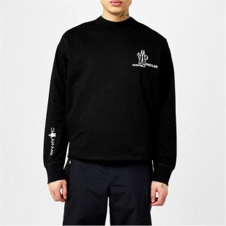 MONCLER GRENOBLE Logo Sweatshirt Men Black 999  for sale