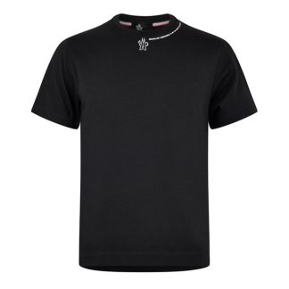 MONCLER GRENOBLE MonclerG Corner Logo Sn42 Men Regular Fit T-Shirts Black 999 for sale