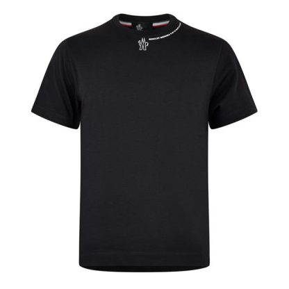 MONCLER GRENOBLE MonclerG Corner Logo Sn42 Men Regular Fit T-Shirts Black 999 for sale