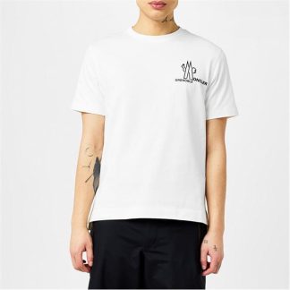 MONCLER GRENOBLE MonclerG Corner Logo Sn42 Men Regular Fit T-Shirts White 041 for sale