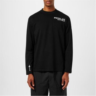 MONCLER GRENOBLE MonclerG L/S T Sn43 Men Regular Fit T-Shirts Black 999 for sale