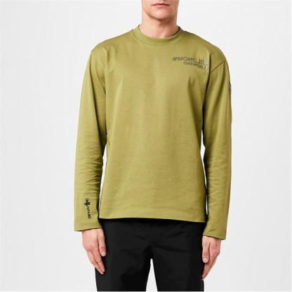 MONCLER GRENOBLE MonclerG L/S T Sn43 Men Regular Fit T-Shirts Green 81T for sale