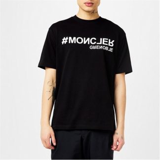 MONCLER GRENOBLE MonclerG #Moncler Sn43 Men Regular Fit T-Shirts Black 999 for sale