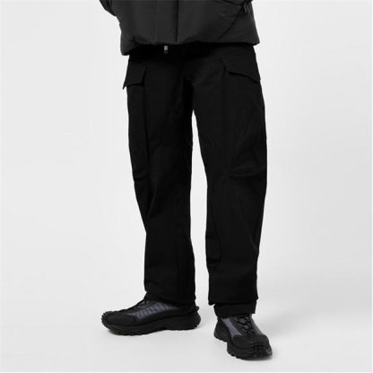 MONCLER Gabardine Cargo Trousers. Men Black 999  for sale