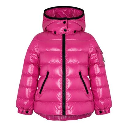 MONCLER Girls Bady Quilted Jacket Kids Puffer Jackets - Heavyweight Dark Pink 544 for sale