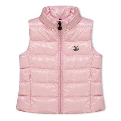 MONCLER Girls Ghany Gilet Kids Puffer Jackets - Heavyweight Pink 523 for sale