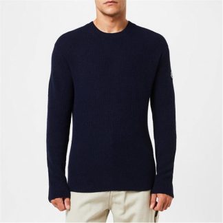 MONCLER Girocollo Tricot Jumper Men Jumpers Blue 750 for sale