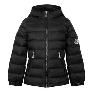 MONCLER Gles Down Jacket Junior Girls Kids Puffer Jackets - Lightweight Black 999 for sale