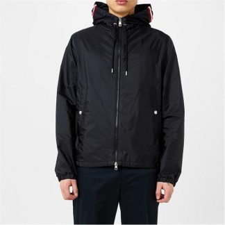 MONCLER Grimpeurs Logo Hooded Jacket Men Bomber Jackets - Midweight Navy 743 for sale