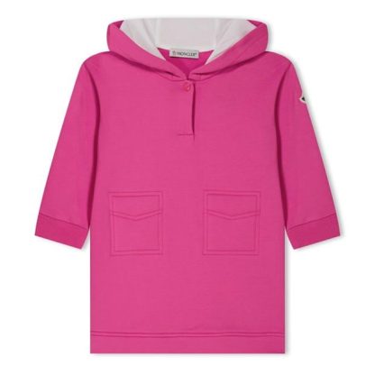 MONCLER Hooded Midi Dress Kids Dark Pink 544  for sale