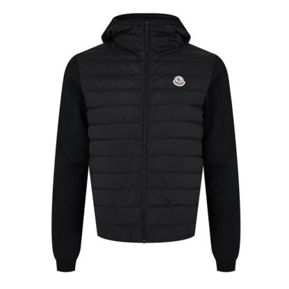 MONCLER Hooded Puffer Jacket Men Black 999  for sale