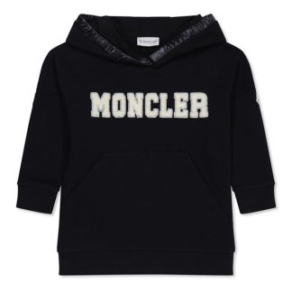 MONCLER Hooded Sweatshirt Dress Junior Kids Black 999  for sale