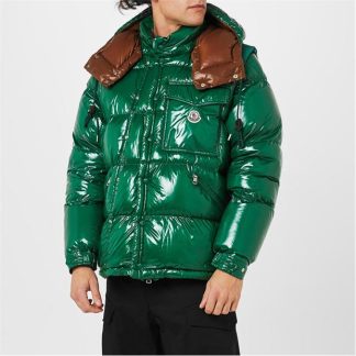 MONCLER Karakorum Short Down Jacket Men Puffer Jackets - Lightweight Green 854 for sale