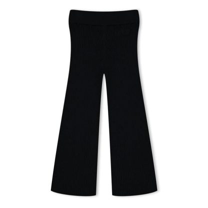 MONCLER Knit Wool Trousers Junior Girls Kids Black 999  for sale