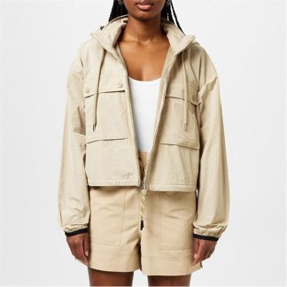 MONCLER Leda Parka Jacket Women Beige 20J  for sale