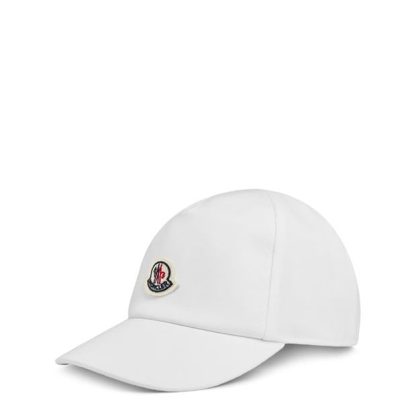 MONCLER Logo Baseball Cap Juniors Kids Baseball Caps White 002 for sale