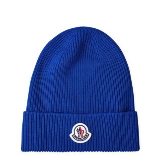 MONCLER Logo Beanie Unisex Beanies Royal 749 for sale