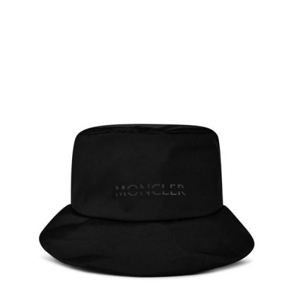 MONCLER Logo Bucket Hat Men Black 999  for sale