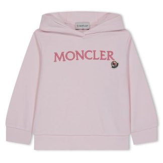 MONCLER Logo Hoodie Juniors Kids Pink 504  for sale