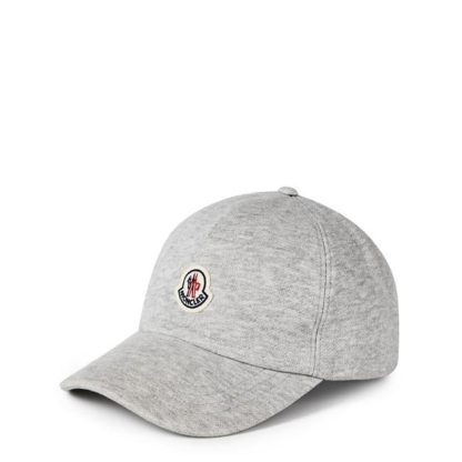 MONCLER Logo Patch Baseball Cap Men Baseball Caps Grey 984 for sale