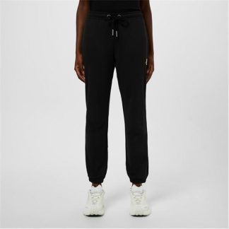 MONCLER Logo Patch Track Pants Women Closed Hem Jersey Jogging Bottoms Black 999 for sale