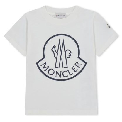 MONCLER Logo T-Shirt Juniors Kids White 034  for sale