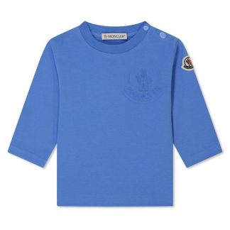 MONCLER Logo T-Shirt Kids Long Sleeve T-Shirts Blue 707 for sale