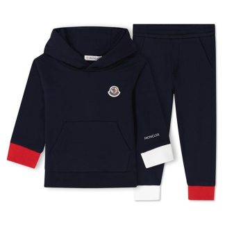 MONCLER Logo Tracksuit Set Kids Navy 778  for sale