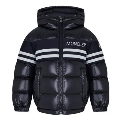 MONCLER Mangal Padded Hooded Jacket Boys Kids Navy 778  for sale