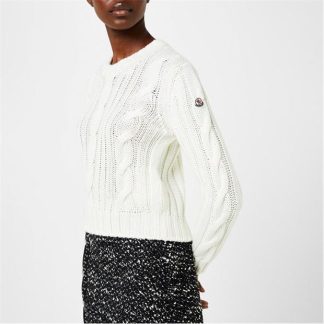 MONCLER Merino Knit Sweater Women White 034  for sale