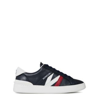 MONCLER Monaco Men Low Trainers Dark Blue P70 for sale