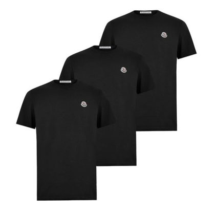 MONCLER Moncler 3pk T-Shirt Sn00 Men Regular Fit T-Shirts Black 999 for sale