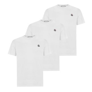 MONCLER Moncler 3pk T-Shirt Sn00 Men Regular Fit T-Shirts White 001 for sale