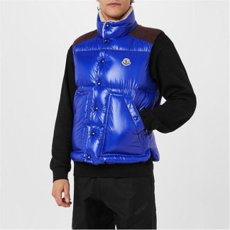 MONCLER Moncler Ardeche Vest Sn34 Men Blue 734  for sale