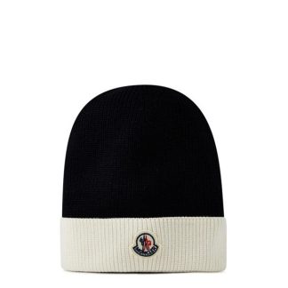 MONCLER Moncler Badge Beanie Jn34 Unisex Beanies Navy P70 for sale