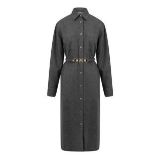 MONCLER Moncler Bckl Dress Ld44 Women Grey 935  for sale