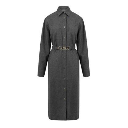 MONCLER Moncler Bckl Dress Ld44 Women Grey 935  for sale