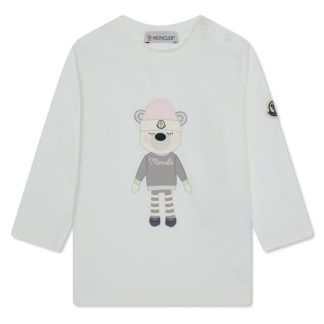 MONCLER Moncler Bear LS TS Jn34 Kids White 034  for sale