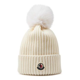 MONCLER Moncler Bob Beanie Jn44 Unisex Beanies Cream 030 for sale