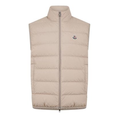 MONCLER Moncler Contrin Vest Sn44 Men Gilets - Heavyweight Med Beige 20L for sale