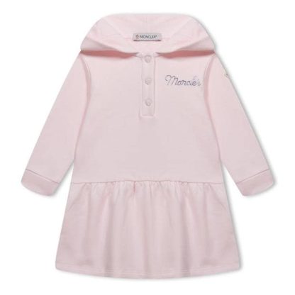 MONCLER Moncler Hooded Dress In34 Kids Hoodie Dresses Pink 503 for sale