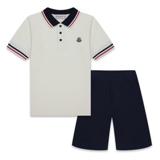 MONCLER Moncler Knit Set Jn43 Kids White F07  for sale