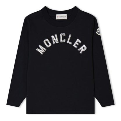 MONCLER Moncler L/S Emb TS Jn34 Kids Black 999  for sale