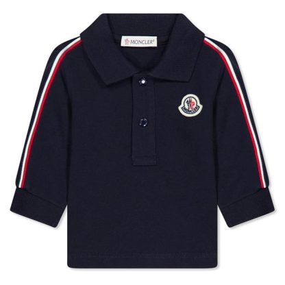 MONCLER Moncler LS Lgo Polo In44 Kids Long Sleeve Polos Navy 778 for sale